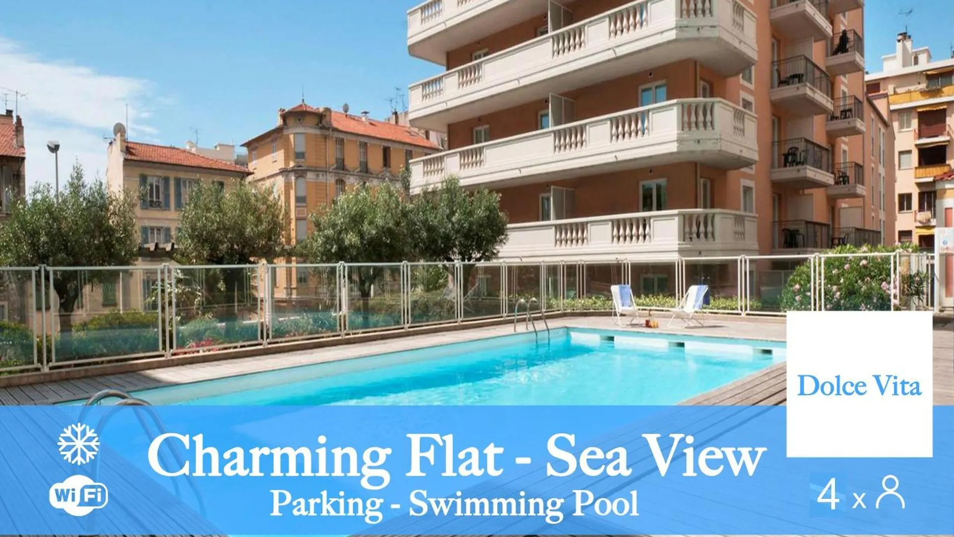 Gloria 4 Pers Piscina A/C Wifi Apartment Nice 0*,  France